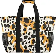 [sanluoli] Bag Collapsable Beach Tote Sandproof Canvas Tote Bag For Car, Black and Oringe, 1 size