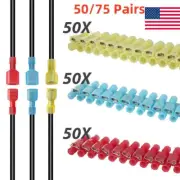 Fully Insulated Nylon Quick Splice Spade Wire Crimp Terminals Connectors 100/150