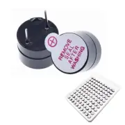 100 x Round 85dB Active Buzzer Continuous Sound Beep Alarm 3V 5V 12V 12mm Mini