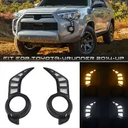 Switchback LED Fog Bezel Cover Daytime Running Lights For Toyota 4Runner 2014-24 (for: Toyota)