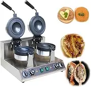 Ufo Burger Machine, Non-Stick Electric Panini Press, Rotating Waffle Maker, Double-Sided Heating, Adjustable Temperature 50-300℃, 5 Minutes Timer