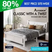 ALFORDSON Bed Frame Wooden Timber Double Size Mattress Base Platform Arne