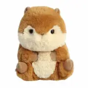 Aurora - Mini Brown Rolly Pet - 5" Romper Chipmunk - Round Stuffed Animal