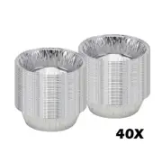 40x MULTI PURPOSE FOIL PAN Reusable Premium Quality Strong 12.5cm Baking Tarts