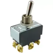 NTE Electronics 54-013 SWITCH TOGGLE DPDT 15A ON-OFF-ON 125VAC SCREW TERMINALS