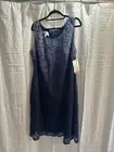 Oleg Cassini size 22 navy ombre lace and sequin dress NWT