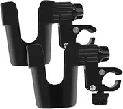 HAMPPLIES 2pcs Stroller Water Cup Holder Milk Bottle Holder Universal Clip for Bike Scooter Shopping Cart No-Tool Mount