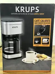 Krups Simply Brew Stainless Steel Drip Coffee Maker 10 Cup 900 Watts