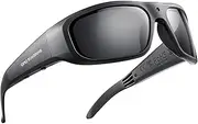OhO 128GB Camera Glasses,24M Resolution H.265 1080P Smart Glasses with UV400 Sunglasses Lens for Outdoor Sport,Unisex
