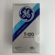 GE T-120 Hi-Fi 3-Pack 6 hr VHS Blank Videocassette Tape for VCRs SEALED NEW