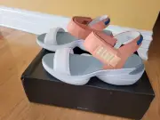 Sorel Women's Explorer Blitz Stride Sandals - Paradiso Peach/Sea Salt Size 9
