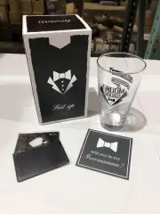 Onebttl Groomsmen Gifts Beer Glass for Wedding or Proposal, Pint Glass Gift Box