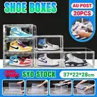 Premium Sneaker Display Case Shoe Storage Box Clear Plastic Magnetic Stackable