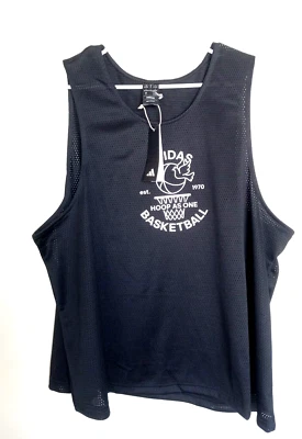 Adidas Black Mesh Women's Plus Size 3X Activewear Jersey Tank Top NWT