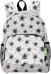 [ECO CHIC] Lightweight Foldable Mini Backpack | Durable Water Resistant Rucksack | Folds Into Pouch for Storage | Made from Recycled Plastic Bottles
