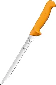 [Victorinox] Swibo Professional Fish Filleting Knife, 20cm Stainless Steel Blade, Non-Slip Yellow Handle, Swiss Made