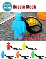 1 x Silicone Brick Block Man Necklace Oral Sensory Chew Input Autism Anxiety