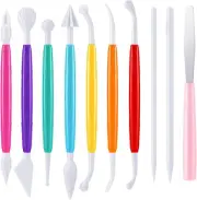 Kit 8 Pieces ​Plastic Clay Sculpting Tools, Double Head Ceramic Pottery Tool Kit