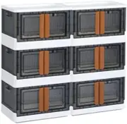 Storage Cabinet - Storage Containers, Plastic Shelves Organizer, Folding Storage