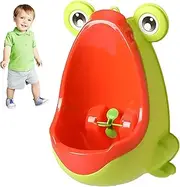 Frog Urinal Potty Training 13x11 Wall Hanging/Suction Cup Toddler Urinal with Aiming Target at Home, Kindergarten, Preschool