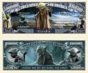 ✅ Pack of 100 Star Wars Yoda Jedi Master 1 Million Dollar Bills Novelty Money ✅