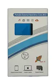 NEW Portable External Hard Drive Case (M.2) 2 TB - H Blue