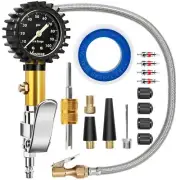 Vondior Tire Inflator with Pressure Gauge 0-100 PSI with Large 2" Glow Dial-