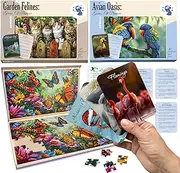 QUOKKA 60 Pieces Dementia Puzzles for Elderly - Large Piece Activities Products for Seniors - 3 Alzheimers Jigsaw Puzzle Games for Adults Gems of Nature - Cognitive Gifts for Men and Women