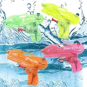 Pack of 4 Small Water Gun, Water Gun for Children, Toys, Mini Water Guns, Children's Spray Gun, for Summer Toy, Beach Toys, Garden, Pool, Party Bag