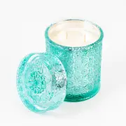 Freya & Sol Glass Flowers Candle Jade Raspberry Ripple 460g