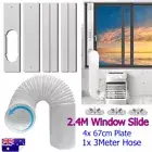 2.4M Sliding Door Vertical Window Kit for Portable Air Conditioner + Hose Plate