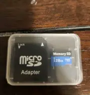 128 Gigabyte Memory SD W/ Micro SD Adapter || NEVER USED!
