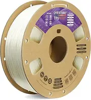 OVERTURE TPU Filament 1.75mm Flexible TPU Roll, 95A Soft 3D Printer Filament, 1kg Spool (2.2 lbs), Dimensional Accuracy +/- 0.02 mm(TPU Transparent)