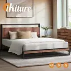 Oikiture Metal Bed Frame Queen Double King Single Size Beds Base Platform Wood