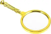 Magnifier Jewelry Magnifying Glass for Handheld Magnifier Magnifying Lenses Folding Miniature High Magnification Lens Golden Glass