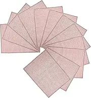 GANAZONO 12pcs Linen Cotton Napkins Striped Holiday Dinner Napkins Reusable Washable Tablecloth for Party Decorations