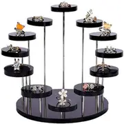 12 Tier Acrylic Display Riser Stand Shelf for Figures, Collectibles, Toys and Dolls, Jewelry