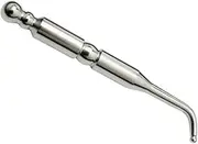 1pc Massager Angular Probe Ear Point Deep Tissue Trigger Point Pens Ear Probe Pen Acupressure Pen Point Rod Ear Massage Tool Stainless Steel Silver Baluue