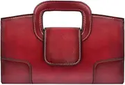 [Goclothod] Buddy Top Handle Satchel Women Vintage Flap Tote Clutch Handbag Crossbody Shoulder Bag Purse