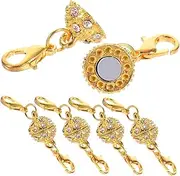 LIFKOME Elegant Gold Double Sided Lobster Clasp Magnetic Jewelry Buckle 8mm Round Bead Necklace Connect
