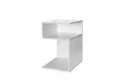Levede Bedside Table Wood Drawers White