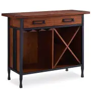 Ironcraft Mini-bar/Wine Stand in Mission Oak