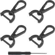 4 PCS Swivel Clasp Hooks,Safyy Detachable Snap Hook W/Screw Bar Heavy Duty,1 Inc