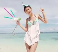 在飛比找Yahoo!奇摩拍賣優惠-韓國泳裝比基尼罩衫T恤沙灘PS Mall方妮FaNi百花仙子