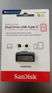SanDisk 32GB Ultra Dual Drive USB Type-C - USB-C USB 3.1 - SDDDC2-32G-G46