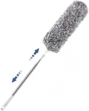 Feather Duster 30In -100In Extendable Microfiber Telescoping Duster with Bendabl