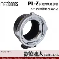 在飛比找數位達人優惠-Metabones PL 轉 Nikon Z 轉接環 [ M
