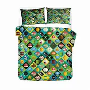v3155 Bed Sheets Super Mario Bed Doona Duvet Cover Set Bed Sheets IU3155