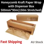 Biodegradable Honeycomb Kraft Wrap with Dispenser Box - 500mm x 150m Stretched