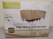 Classic Accs. Terrazzo Rectangular/Oval Patio Table and Chair Set Cover. (03)